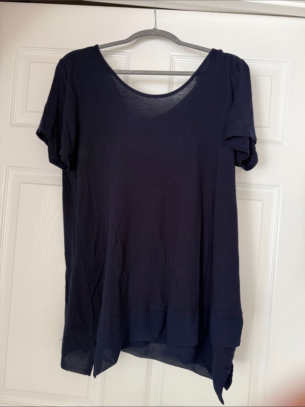 pebble and stone Navy Short Sleeve Women's Tee